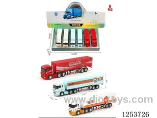 Scania cargo car 6pcs/display box pull back alloy