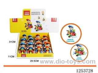 Cartoon 3 wheeled inertia car (12pcs/box)