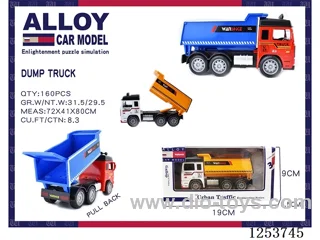 pull back alloy engineering Dump Truck 2 Colours Mix