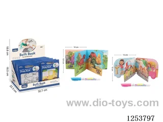 EVA colour changing bath book ( BB sound + 1 pen),16pcs/box (single price)