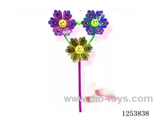 Printed Colour Sequins Three Wheel Windmill