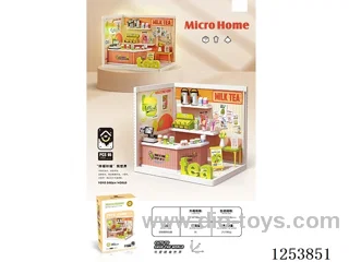 Milk tea shop with light Not included battery