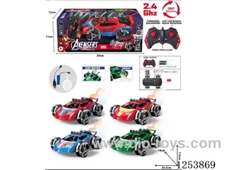 2.4G 5ch RC stunt car with light/spray included battery