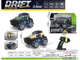 2.4G rc stunt car with light included battery