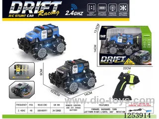 2.4G rc stunt car with light included battery