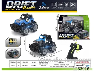 2.4G rc stunt car with light included battery