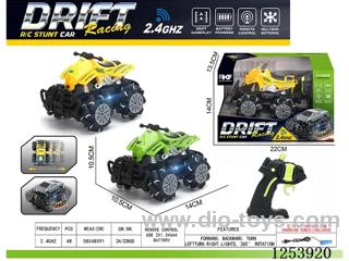 2.4G rc stunt car with light included battery