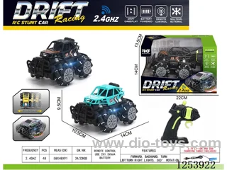 2.4G rc stunt car with light included battery