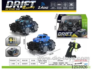 2.4G rc stunt car with light included battery