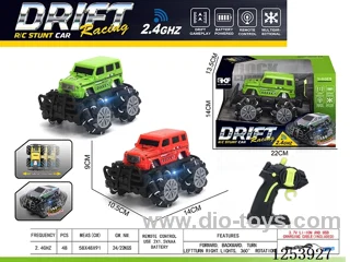 2.4G rc stunt car with light included battery