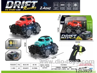 2.4G rc stunt car with light included battery