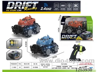2.4G rc stunt car with light included battery