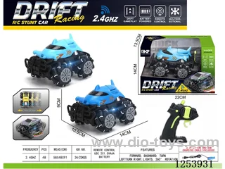 2.4G rc stunt car with light included battery