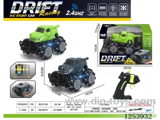 2.4G rc stunt car with light included battery