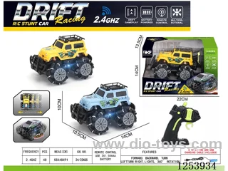 2.4G rc stunt car with light included battery