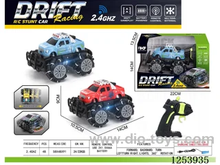 2.4G rc stunt car with light included battery