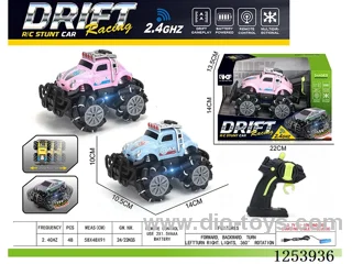 2.4G rc stunt car with light included battery