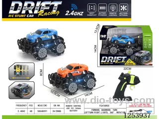 2.4G rc stunt car with light included battery