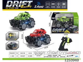 2.4G rc stunt car with light included battery