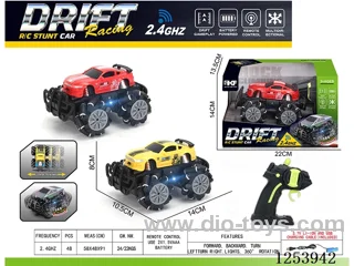 2.4G rc stunt car with light included battery