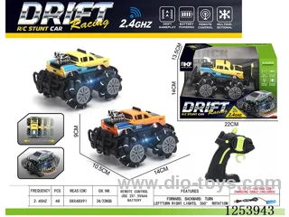 2.4G rc stunt car with light included battery