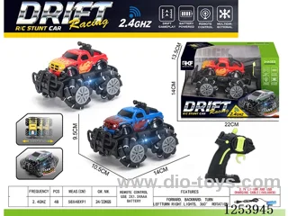 2.4G rc stunt car with light included battery