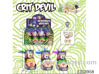 Pull hair clowns 12PCS with sound included battery