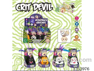 Pull hair Halloween monster 12PCS W L/M included battery