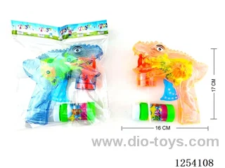 Dinosaur Self-priming Inertia Bubble Gun with Lights 2 colors