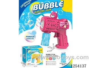 B/O 8 holes automatic bubble gun with light not included battery