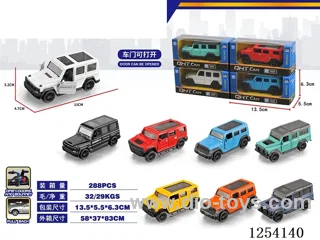 1:36 pull back alloy car 4 types 8 colours mixed