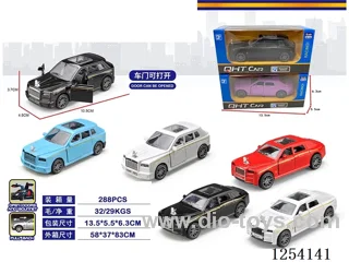 1:36 pull back alloy car 6 colours mixed