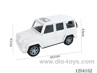 Plastic small white Mercedes