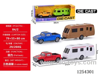 1:32 pull back alloy car set 3 mixed