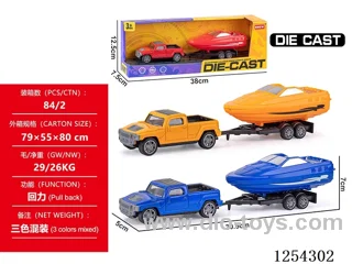 1:32 pull back alloy car set 3 mixed