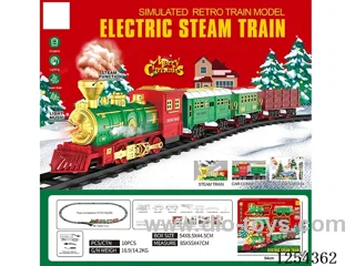 Classic Steam Charging Railway Train (Christmas model) W L/M/spray/songs included battery