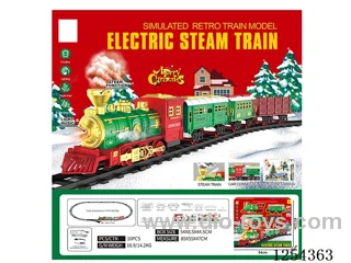 Classic Steam Charging Railway Train (Christmas model) W L/M/spray/songs included battery