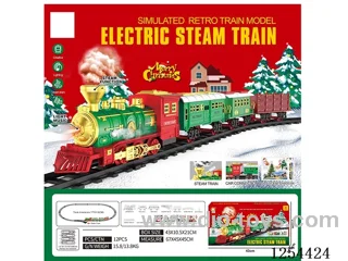 Classic Steam Electric Railway Train (Christmas model) W L/M/spray/songs not included battery