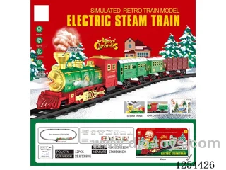 Classic Steam Charging Railway Train (Christmas model) W L/M/spray/songs included battery