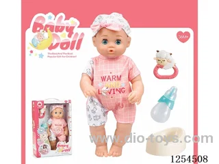 12 inch drinking and peeing doll + accessories ( vinyl head hands and feet / body blowing / with IC,24 sound ) included battery