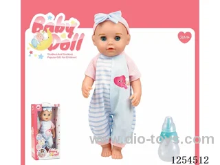 14 inch drinking and peeing doll ( vinyl head hands and feet / body blowing / with IC,24 sound ) included battery