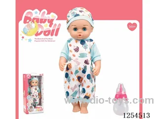 14 inch drinking and peeing doll ( vinyl head hands and feet / body blowing / with IC,24 sound ) included battery