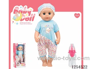 16 inch drinking and peeing doll ( vinyl head hands and feet / body blowing / with IC,24 sound ) included battery