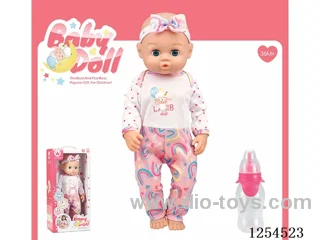 16 inch drinking and peeing doll ( vinyl head hands and feet / body blowing / with IC,24 sound ) included battery