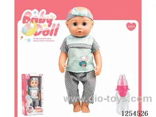 16 inch drinking and peeing doll ( vinyl head hands and feet / body blowing / with IC,24 sound ) included battery