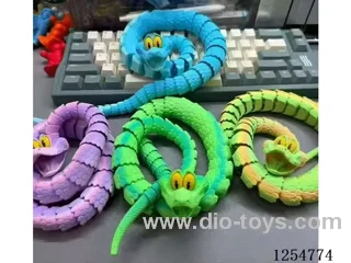 Gary Snake 3D Printed Ornament - Articulated Joints