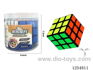 3x3 Black Sticker Rubik's Cube - Snap-Fit