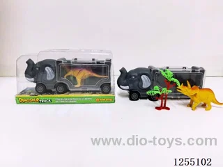 Free-Wheel Dinosaur Vehicle Set (with Dinosaur)