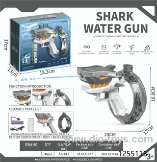 Cool Shark Shape Electric Water Gun in Color Box