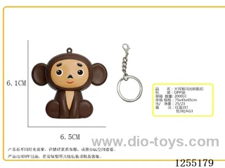 Big Eared Monkey Glow Keychain